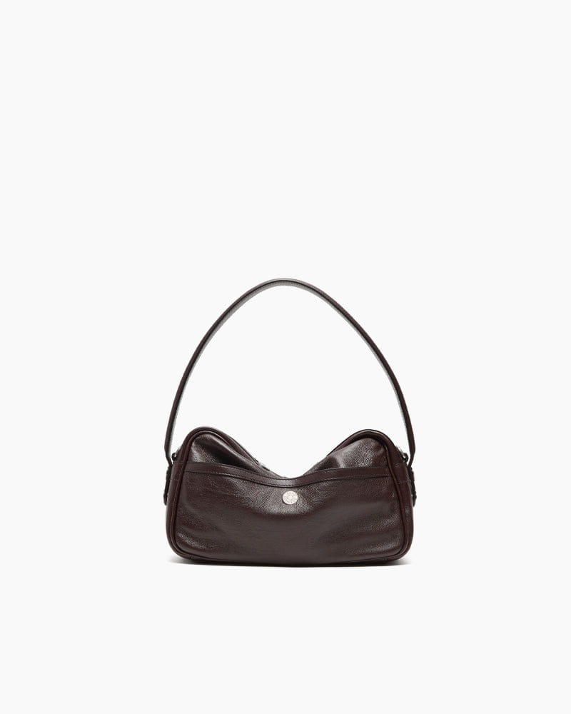 Multi Pocket Leather Shoulder Bag Zip Details