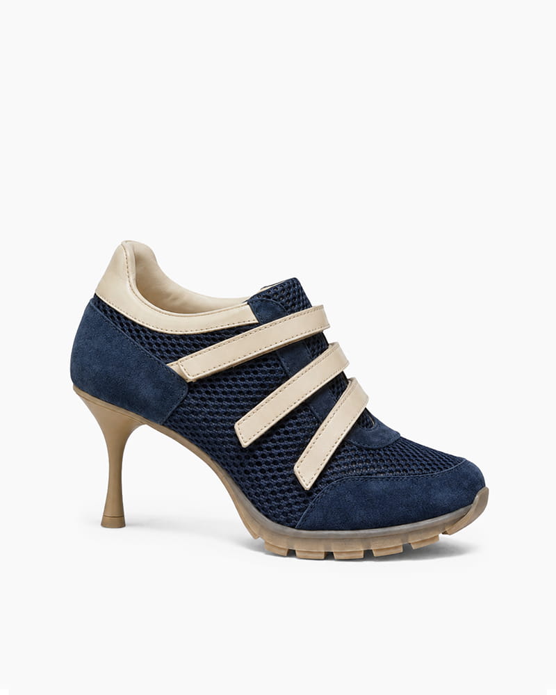 (Pre-sale) Triple-Strap Breathable Mesh High Heel Sneakers