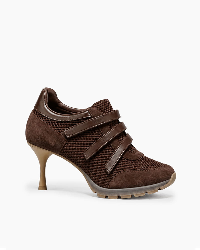 (Pre-sale) Triple-Strap Breathable Mesh High Heel Sneakers