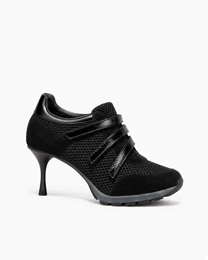 (Pre-sale) Triple-Strap Breathable Mesh High Heel Sneakers