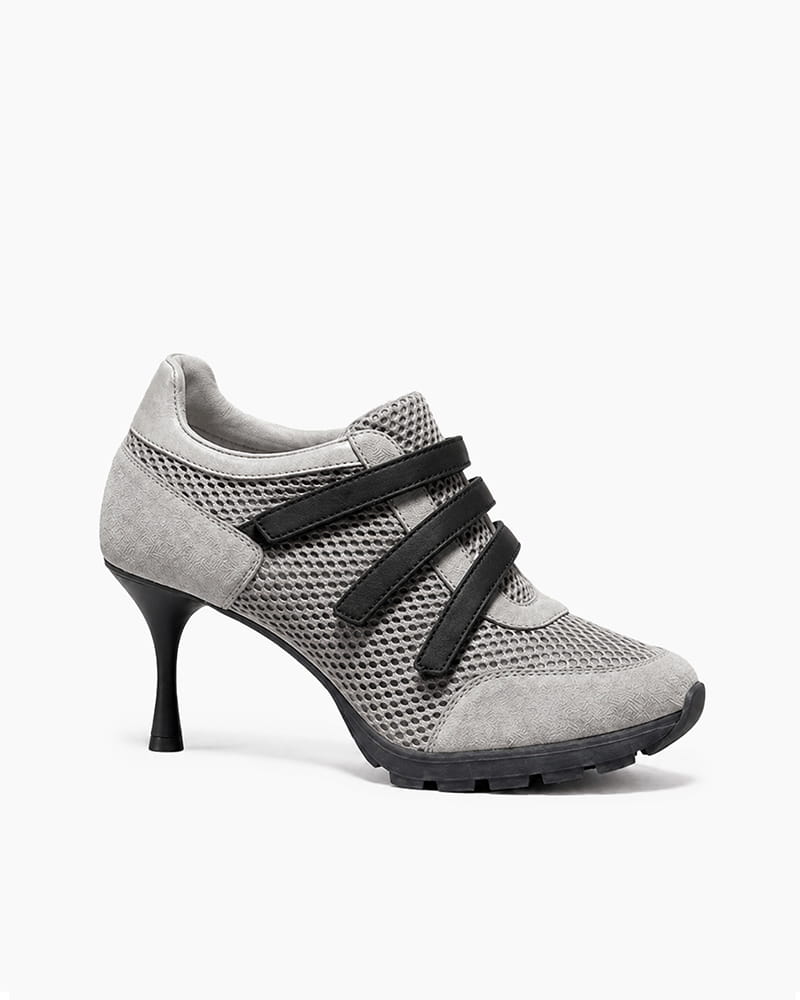 (Pre-sale) Triple-Strap Breathable Mesh High Heel Sneakers