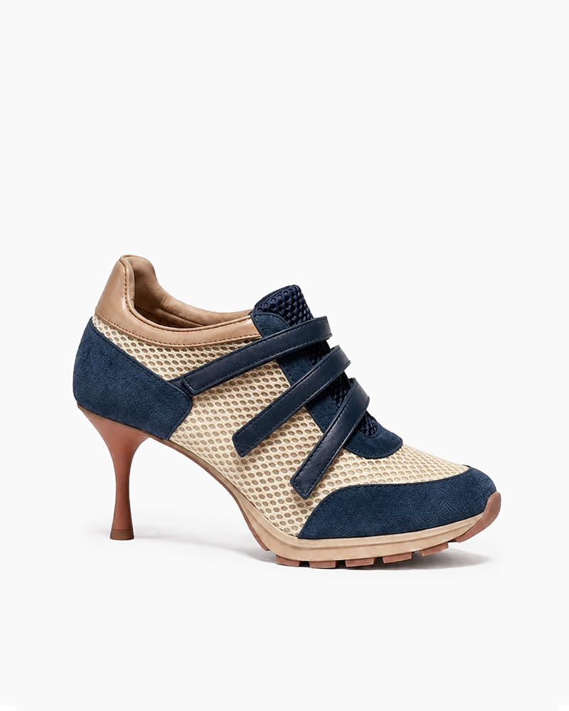 (Pre-sale) Triple-Strap Breathable Mesh High Heel Sneakers