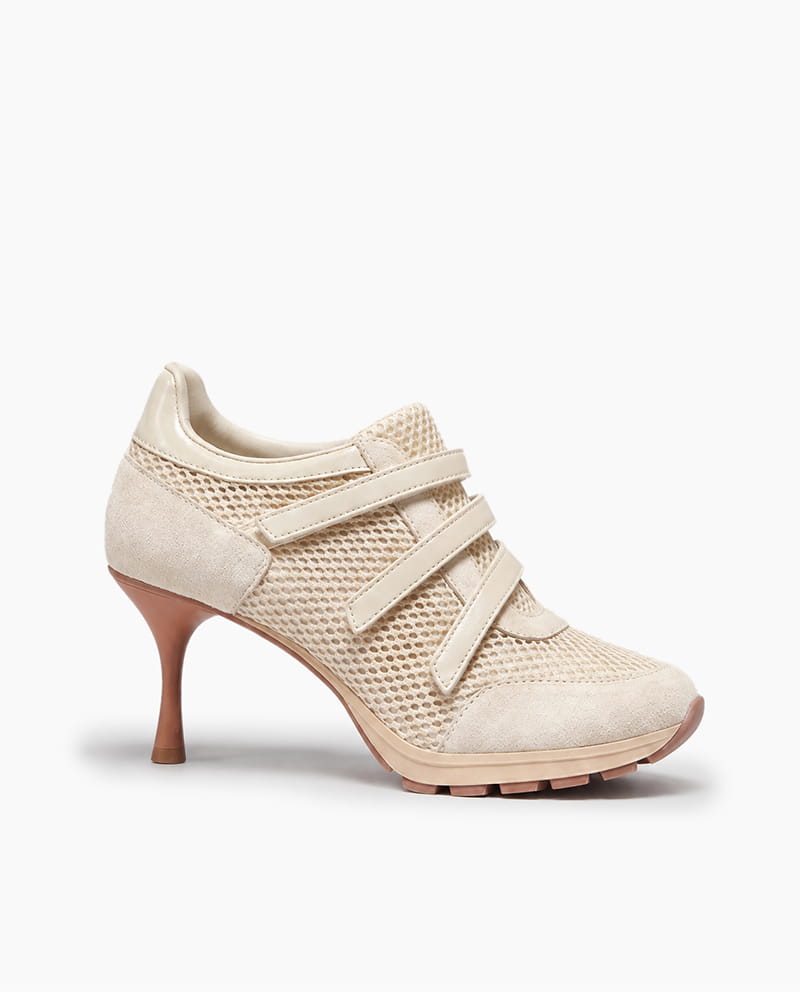 (Pre-sale) Triple-Strap Breathable Mesh High Heel Sneakers