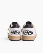 White Nappa Leather Sneakers with Star and Heel Tab