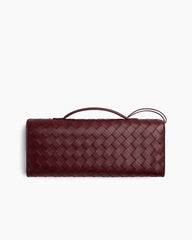 Woven Leather Clutch Elegant Purse Bag
