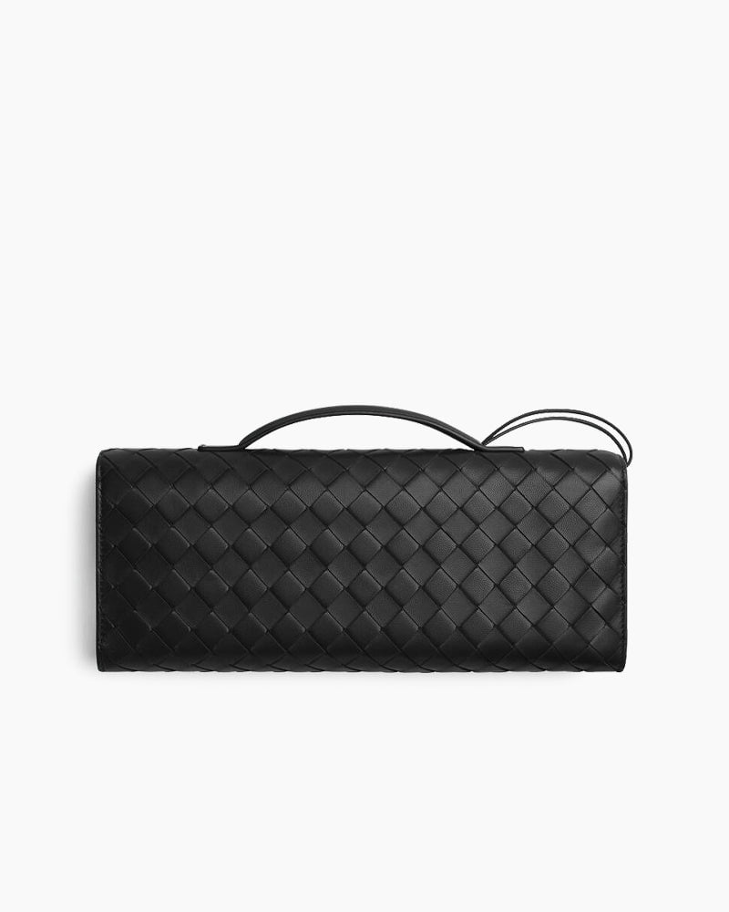 Woven Leather Clutch Elegant Purse Bag