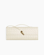 Woven Leather Clutch Elegant Purse Bag