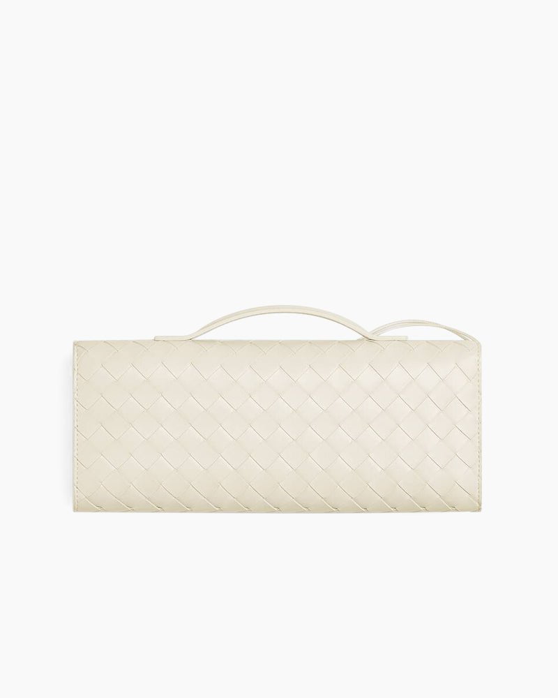 Woven Leather Clutch Elegant Purse Bag