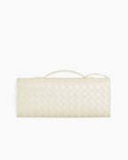 Woven Leather Clutch Elegant Purse Bag