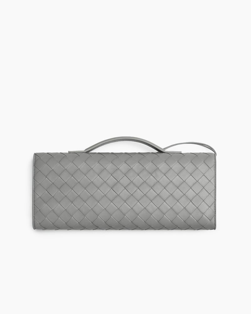 Woven Leather Clutch Elegant Purse Bag