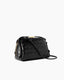 Woven Gold Zipper Closure Leather Crossbody Bag