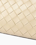 Woven Gold Zipper Closure Leather Crossbody Bag