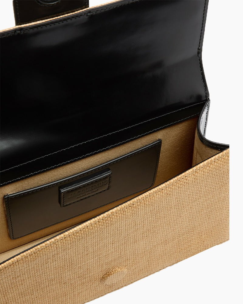 Tan Straw Texture Woven Top Handle Bag