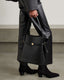 Black Leather Tote Structured Leather Shoulder Bag