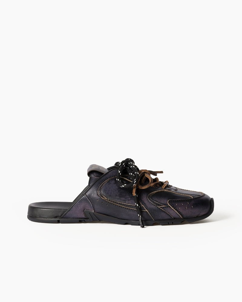 Leather Slip-On Dual-Tone Laces Mule Sneakers Main image