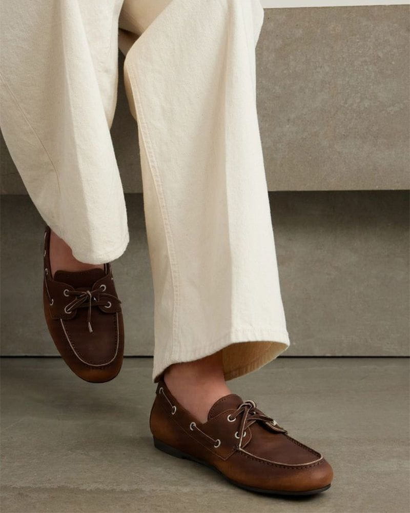 Women's Premium Unlined Leather Boat Shoes
