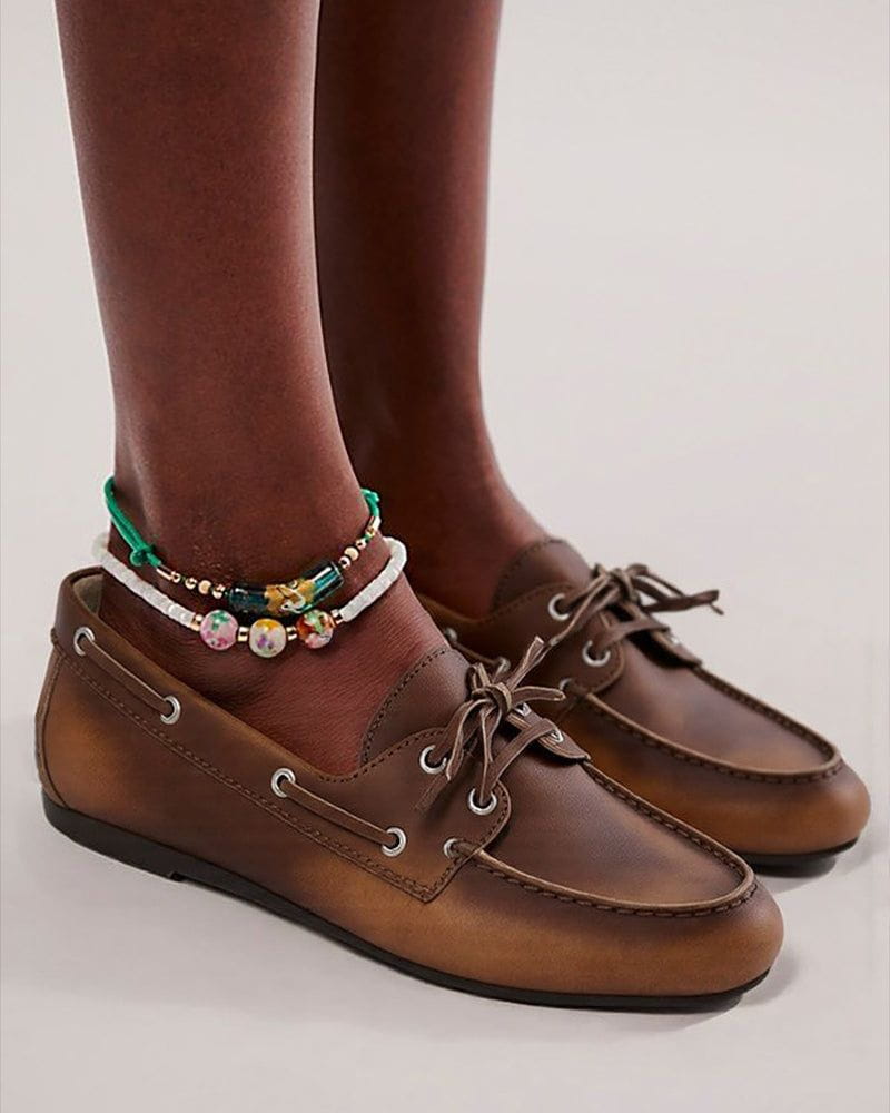 Women's Couture Unlined Leather Boat Shoes