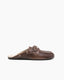 Women's Brown Boat Shoes Leather&Suede Mules