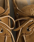 Women's Boat Shoes Brown Leather and Suede Mules