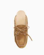 Women's Faded Suede Mules Brown Boat Shoes