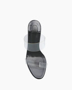 Women's Clear Red Sole Double Strap Stiletto Heel Sandals