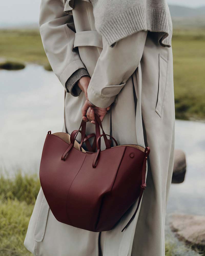 Cyme Textured Leather Tote Bag