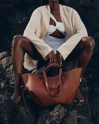 Cyme Textured Leather Tote Bag