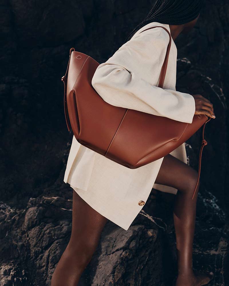 Cyme Textured Leather Tote Bag