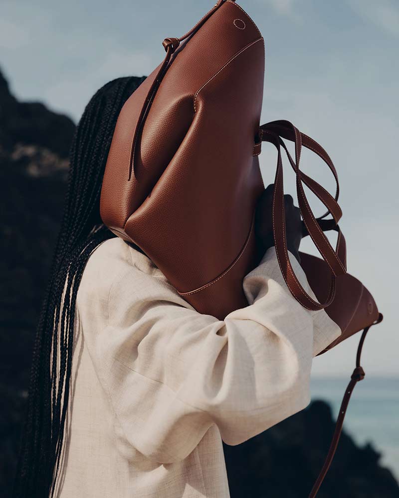 Cyme Textured Leather Tote Bag