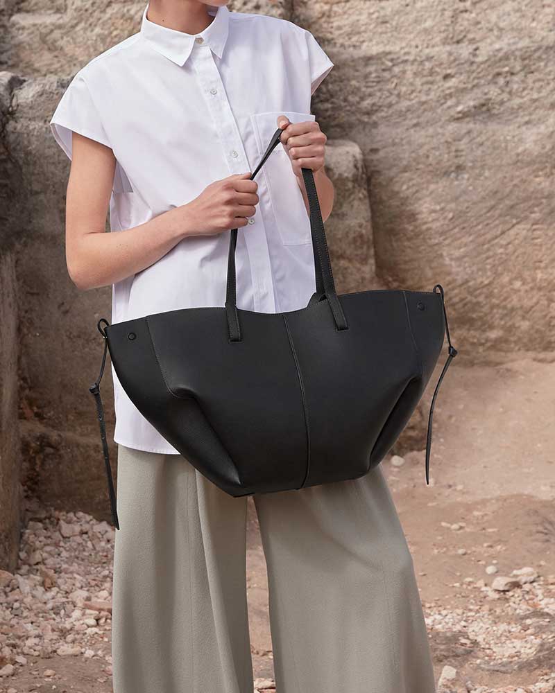 Cyme Textured Leather Tote Bag