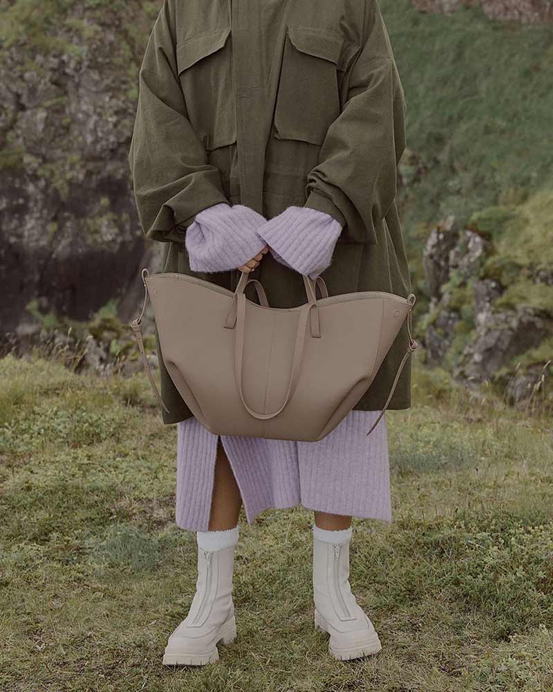 Cyme Textured Leather Tote Bag