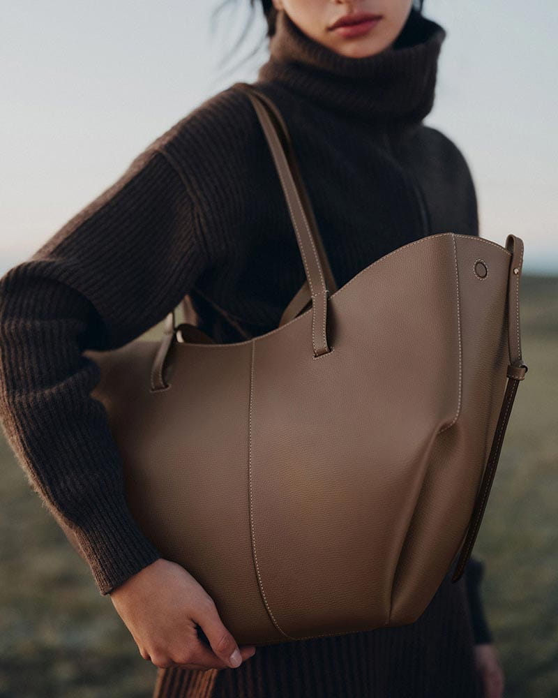 Cyme Textured Leather Tote Bag