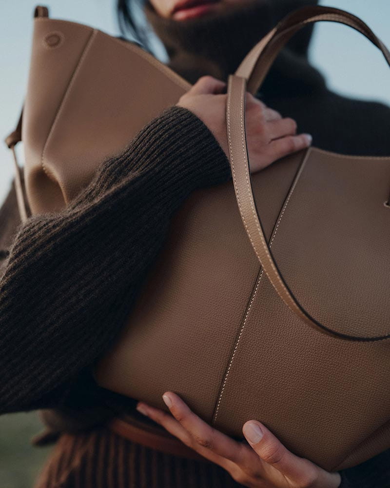 Cyme Textured Leather Tote Bag