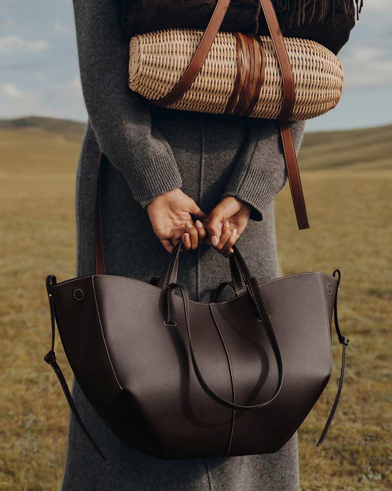 Cyme Textured Leather Tote Bag