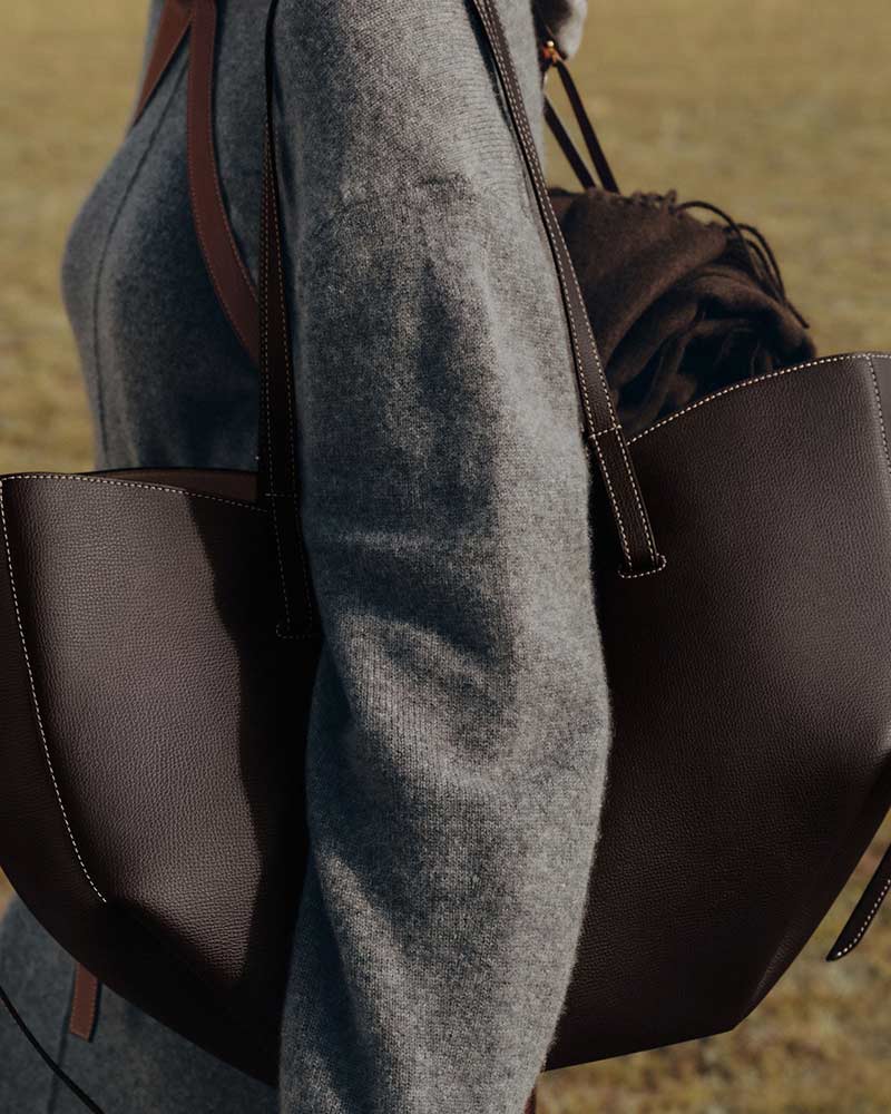 Cyme Textured Leather Tote Bag