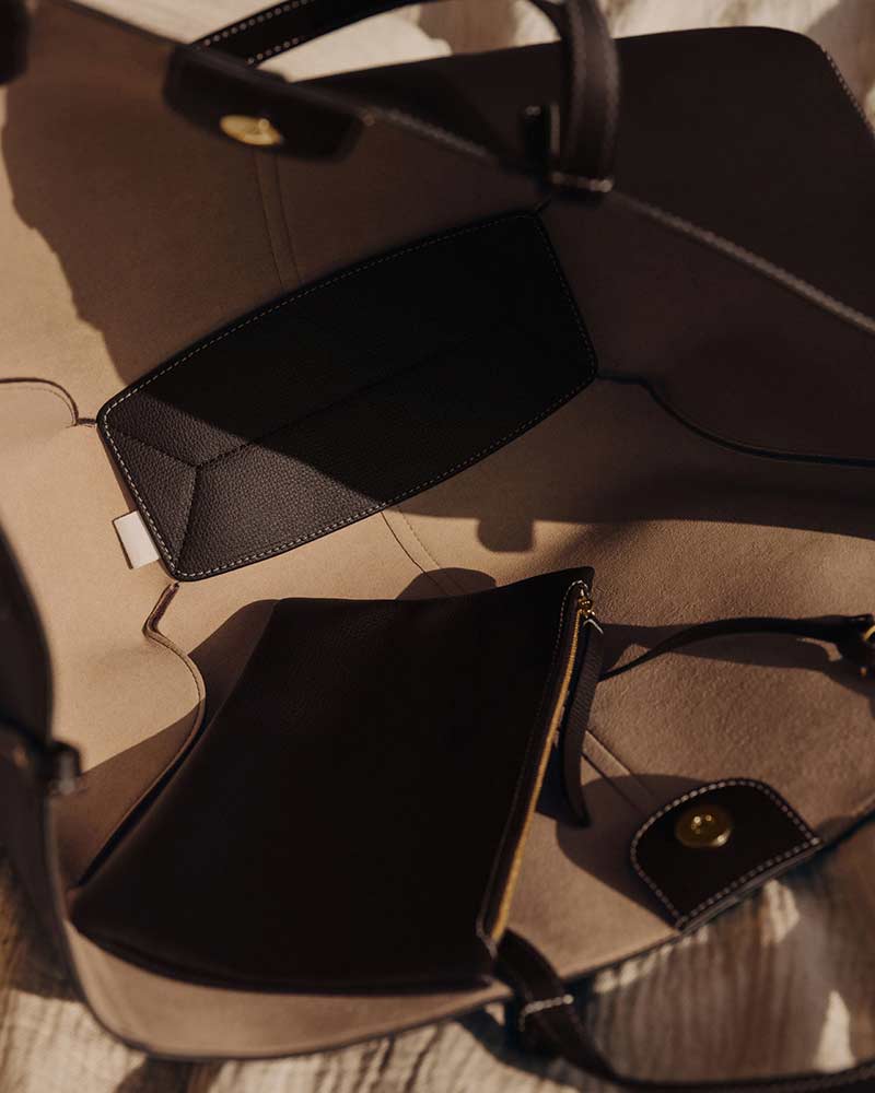 Cyme Textured Leather Tote Bag