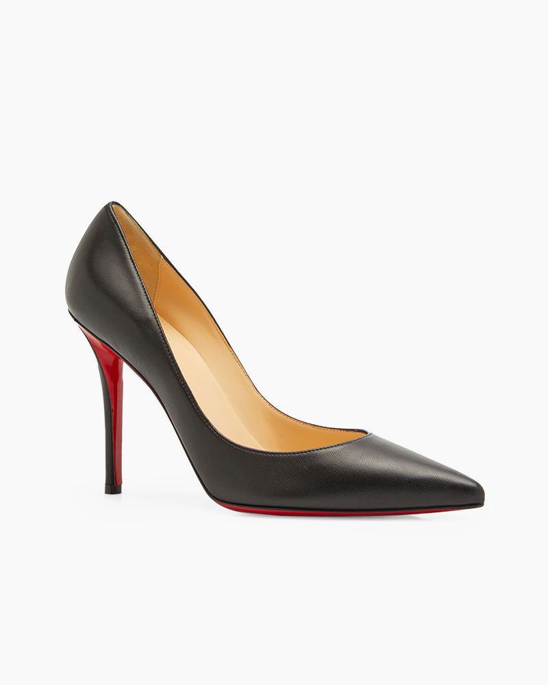 Women's Apostrophy Leather Pointed Red-Sole Pumps