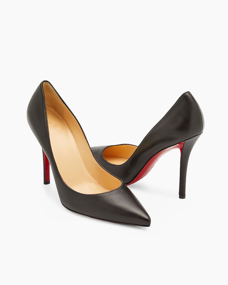 Women's Apostrophy Leather Pointed Red-Sole Pumps Secondary image