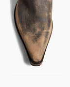 Women's Mid-Calf Ruched Burnished Leather Clive Boots