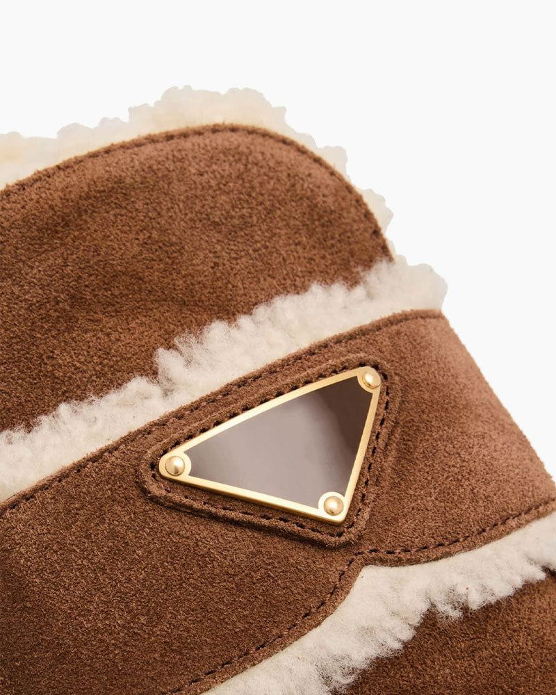 Women's Suede Shearling Cozy Loafer Mules