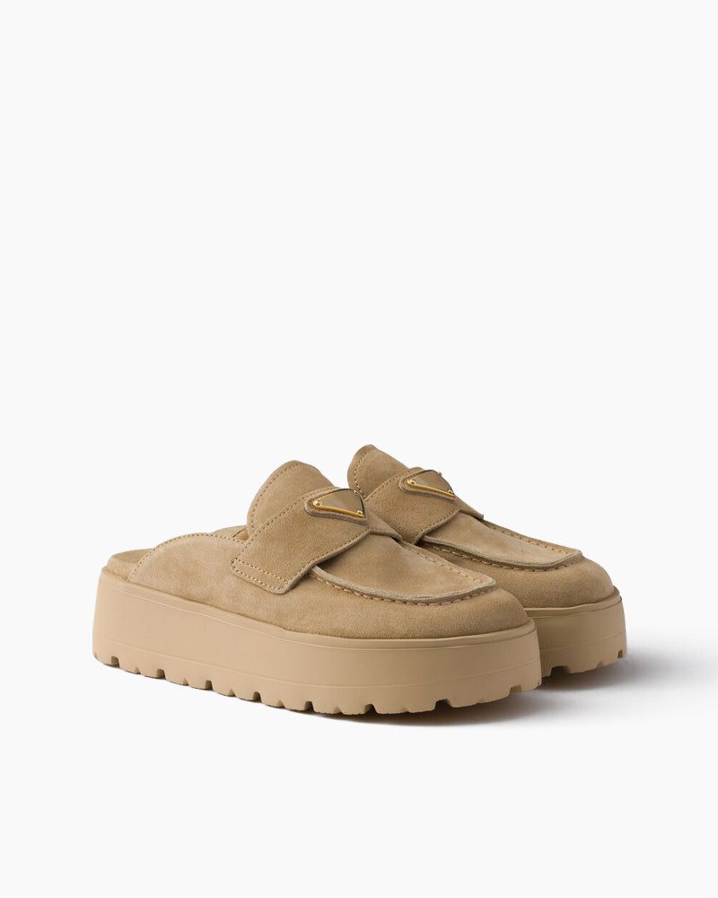 Women's Suede flatform mules