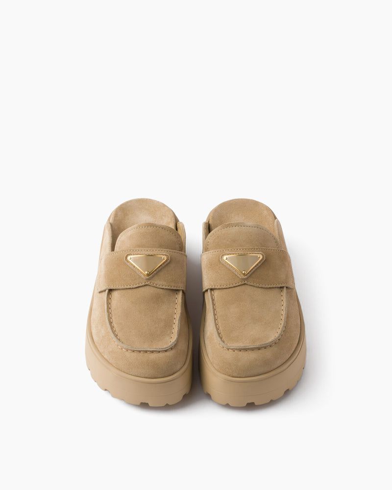 Women's Suede flatform mules
