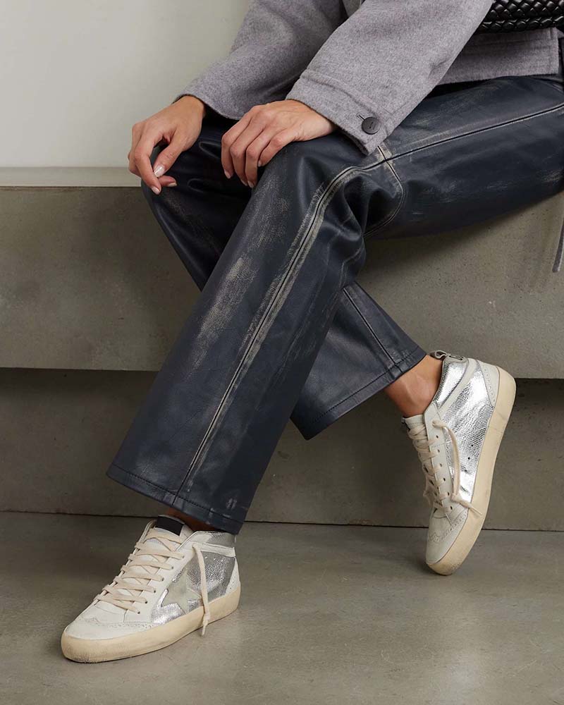 Women's Mid Star Leather Sneakers
