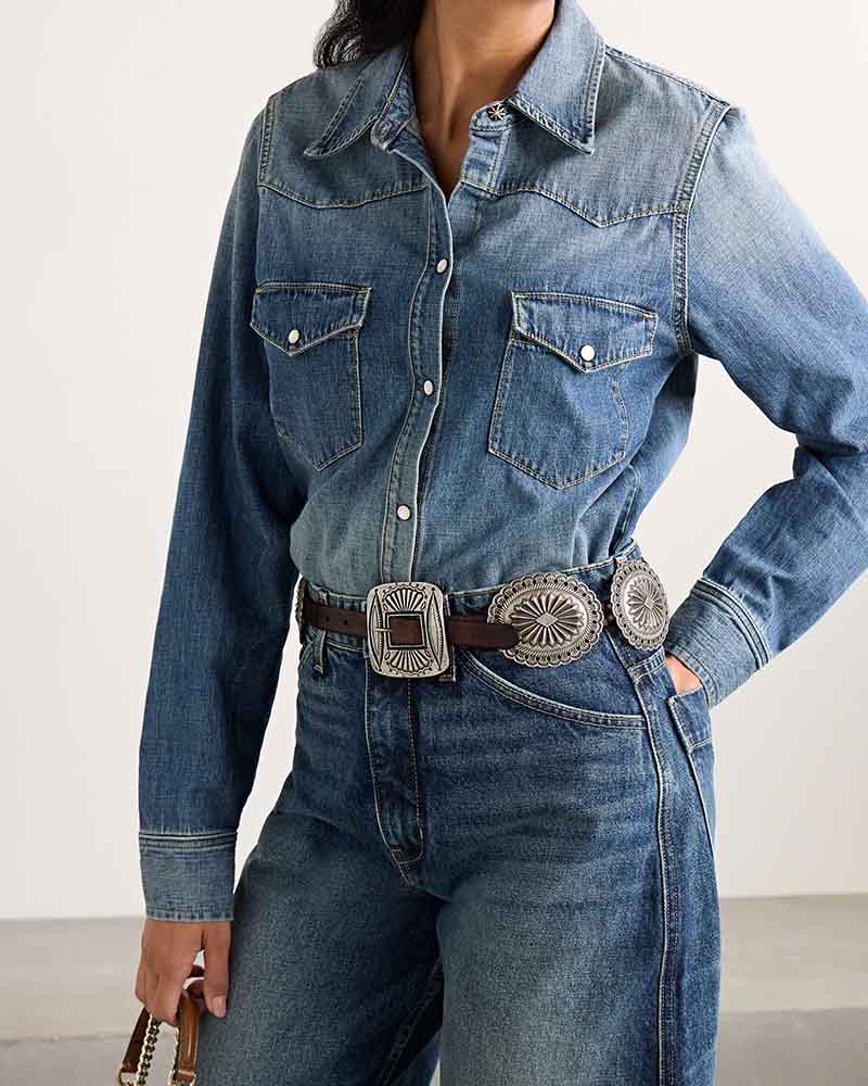 Lauren Decorative Buckles Waistband