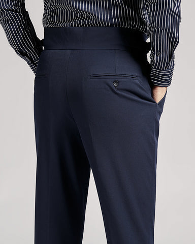 Business Mid-High Waist Rolled Cropped Suit Pants