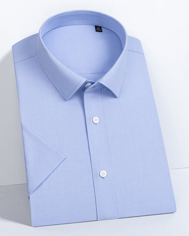 Business Formal Short-sleeved Shirt In 200s Cotton