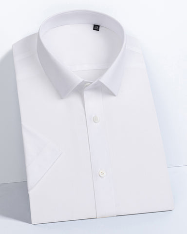 Business Formal Short-sleeved Shirt In 200s Cotton