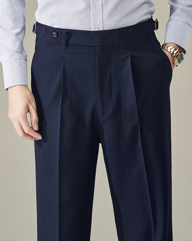 Seersucker Breathable Italian Style Suit Pants