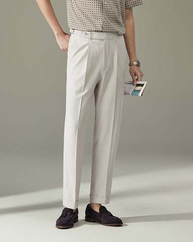 Seersucker Breathable Italian Style Suit Pants