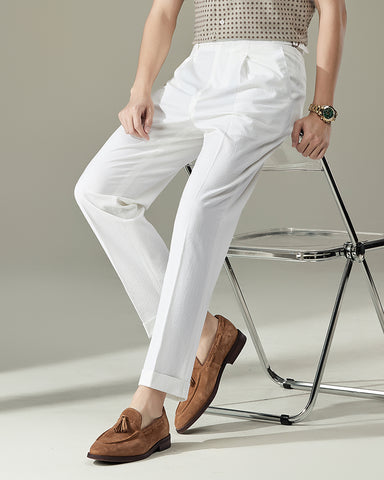 Seersucker Breathable Italian Style Suit Pants